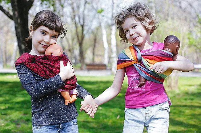 Wrap pentru papusi Hestia rosu/negru [2]