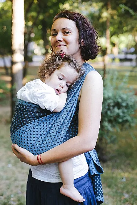 Wrap tesut Buline Bleu/Negru [2]