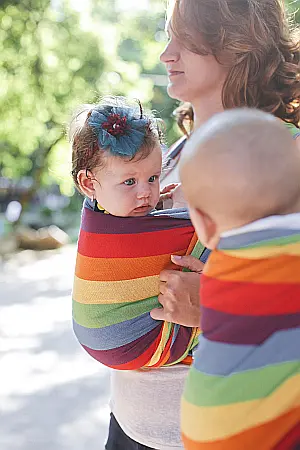 Babywearing - Wrap tesut Curcubeu