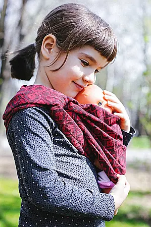 Wrap pentru papusi Hestia rosu/negru [0]