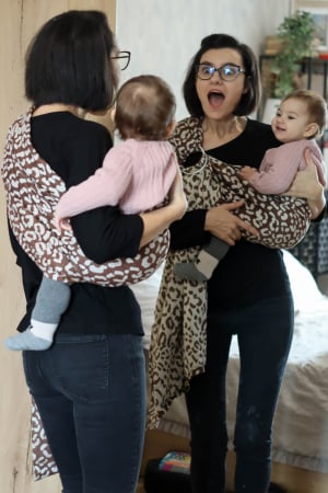 Sling cu Inele (0-36 Luni) - Sling reglabil Leopard