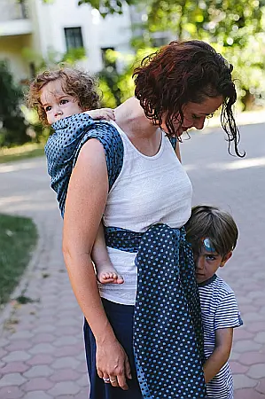 Wrap tesut Buline Bleu/Negru [2]