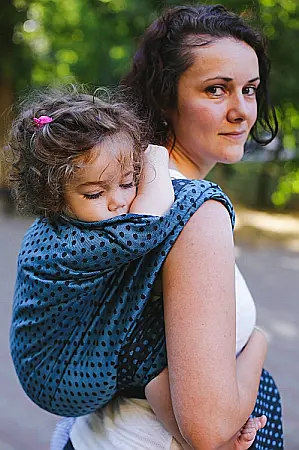 Wrap tesut Buline Bleu/Negru [0]