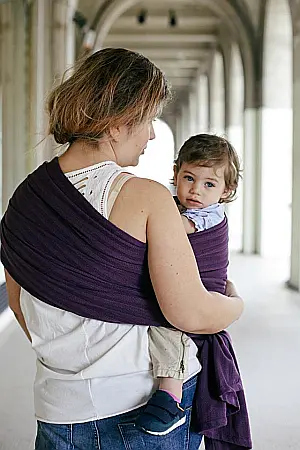 Wrap tesut Tara Mov/Negru - marime 4 (3,7 m) [1]