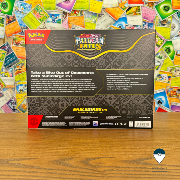 Pokemon TCG Scarlet & Violet Paldean Fates Premium Collection Meowscarada, Skeledirge si Quaquaval shiny [5]