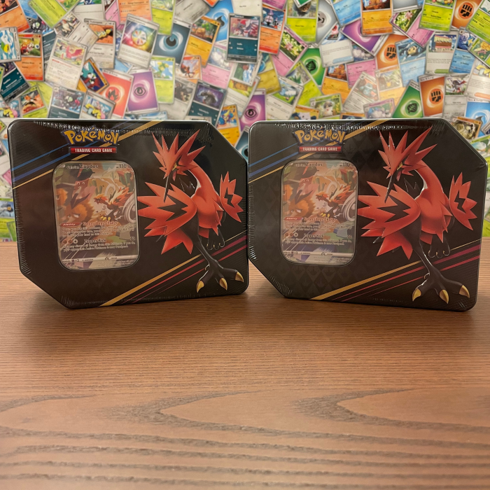 Set Cartonase Pokemon TCG Crown Zenith Tin Galarian Zapdos [2]
