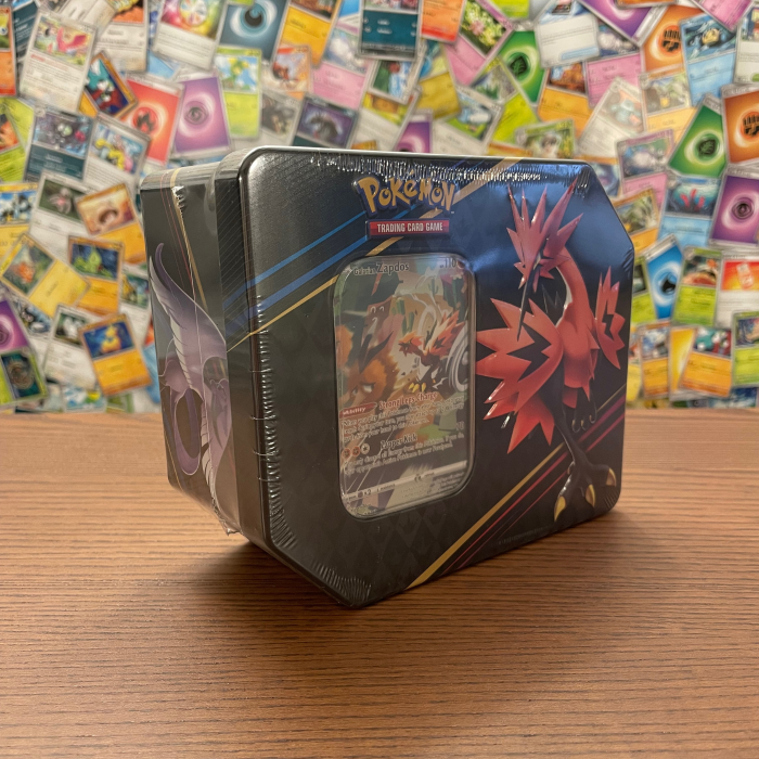 Set Cartonase Pokemon TCG Crown Zenith Tin Galarian Zapdos [5]