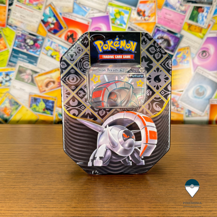 Pokemon Paldean Fates Tin Charizard ex, Great Tusk ex si Iron Treads ex shiny [4]