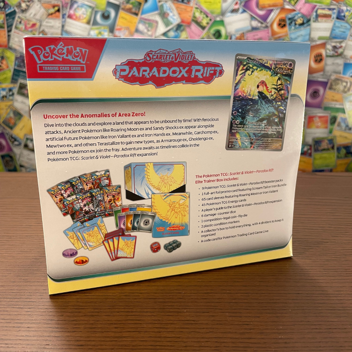 Set cartonase Pokemon TCG Scarlet & Violet Paradox Rift Elite Trainer Box Roaring Moon Romania [2]