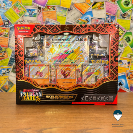Pokemon TCG Scarlet & Violet Paldean Fates Premium Collection Meowscarada, Skeledirge si Quaquaval shiny [1]