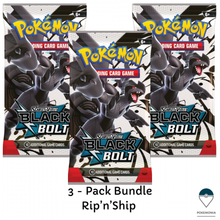 Box Break sau Rip'n'Ship in direct pe Youtube - Live Rip'n'Ship Pokemon TCG Black Bolt Bundle 3 Pachete