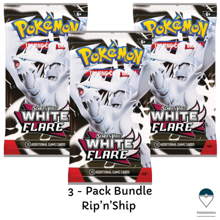 Box Break sau Rip'n'Ship in direct pe Youtube - Live Rip'n'Ship Pokemon TCG White Flare Bundle 3 Pachete