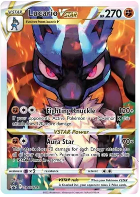 Pokemon Raw in English - Lucario Vstar SWSH 291 - Carti Pokemon Sword & Shield Promo in engleza