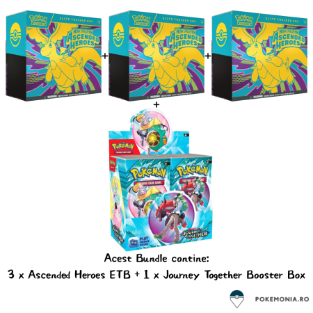 Pokemon TCG: Journey Together - Pokemon TCG Ascended Heroes Elite Trainer Box si Journey Together Booster Box Bundle