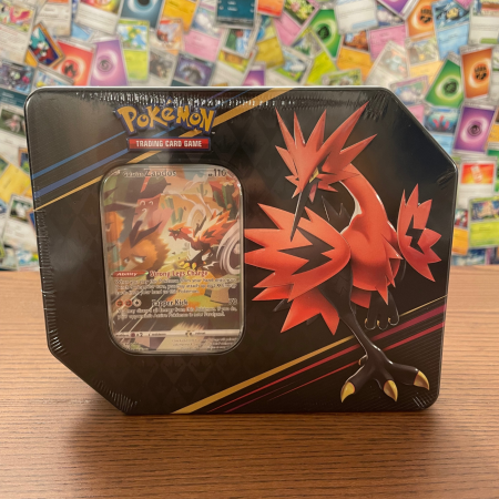 Pokemon TCG: Crown Zenith - Set Cartonase Pokemon TCG Crown Zenith Tin Galarian Zapdos