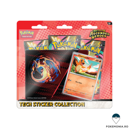 Pokemon TCG: Ascended Heroes - Carti Pokemon Trading Card Game Mega Evolution Ascended Heroes Tech Sticker Collection Charmander