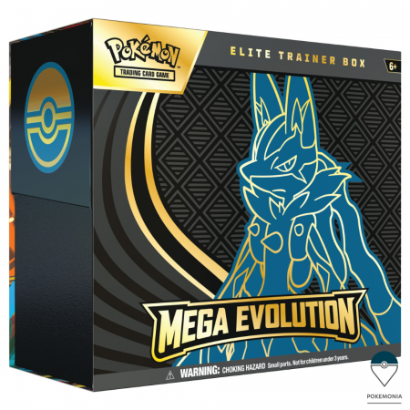Pokemon TCG: Mega Evolution - Carti Pokemon TCG Mega Evolution Elite Trainer Box cu Lucario