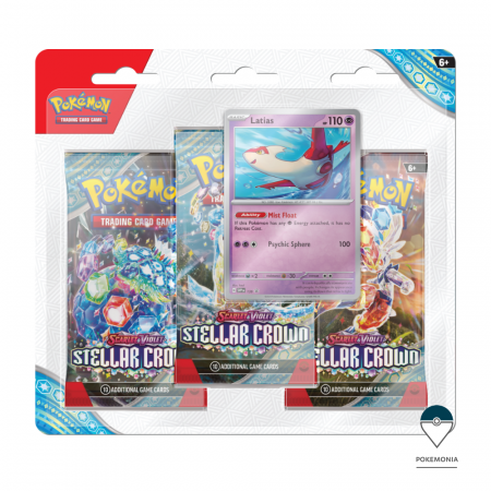 Pokemon TCG: Stellar Crown - Carti Pokemon Stellar Crown 3 Pack Blister Latias