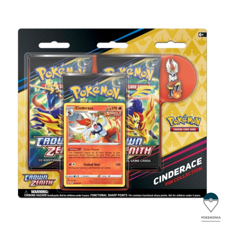 Pokemon TCG: Crown Zenith - Carti Pokemon TCG Sword & Shield Crown Zenith Cinderace Pin Collection