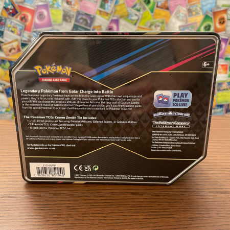 Set Cartonase Pokemon TCG Crown Zenith Tin Galarian Articuno [5]