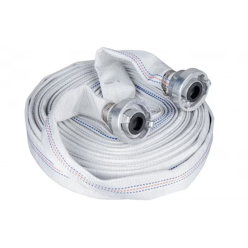 Furtune de irigat, banda de picurare și accesorii - Furtun pentru refulare TATTA TT-C2015, diametru 1”, rola 20m cu mufe cuplare metalice, interior si exterior acoperit cu PVC
