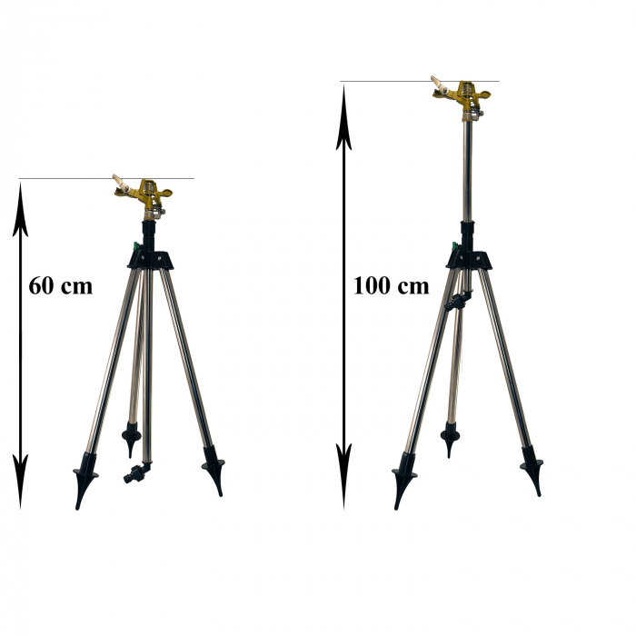 Aspersor cu impact din alama, cu trepied telescopic, 550-905 mm [2]