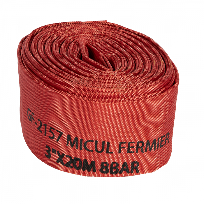 Furtun de irigat tip pompier, 3 TOLI ( 75mm ), lungime 20 m, presiune 8 bari, Micul Fermier GF-2157 [1]