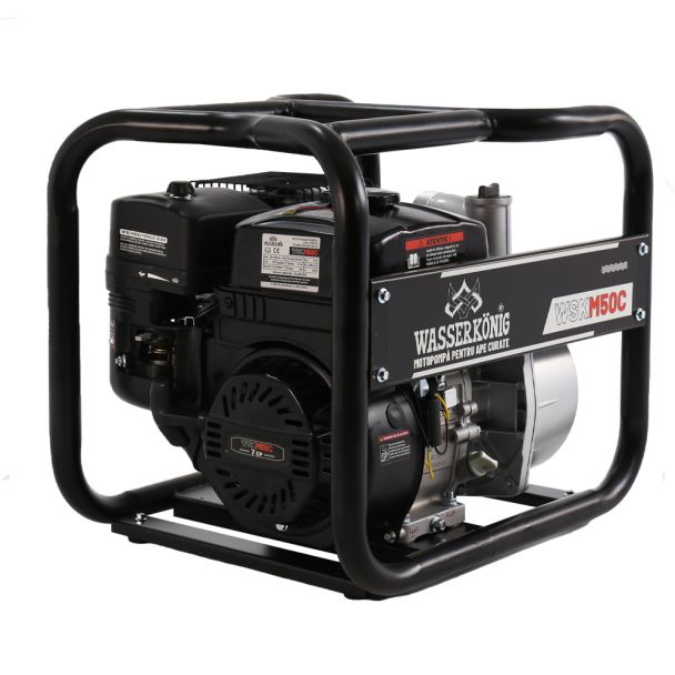 Motopompa 2" Wasserkonig WSKM50C, maxim 30 m³/ora , inaltime refulare max 28 m, motor euro V, benzina, putere 7 CP [3]