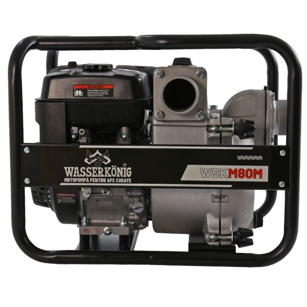 Motopompa 3" pentru apa cu namol Wasserkonig WSKM80M, maxim 55 m³/ora , inaltime refulare max 20 m, motor euro V, benzina, putere 7 CP [3]