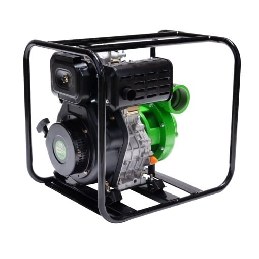 PACHET-Motopompa Micul Fermier pentru apa, diesel, 3 toli, 9,8 Cp, debit 45 mc/h, de presiune inalta, 4 timpi + Furtun pompier 3" 20m 8bar fara capete ROSU [9]