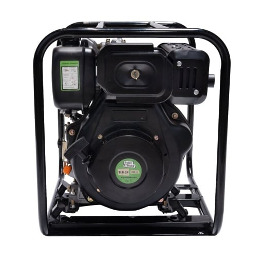 PACHET-Motopompa Micul Fermier pentru apa, diesel, 3 toli, 9,8 Cp, debit 45 mc/h, de presiune inalta, 4 timpi + Furtun pompier 3" 20m 8bar fara capete ROSU [8]