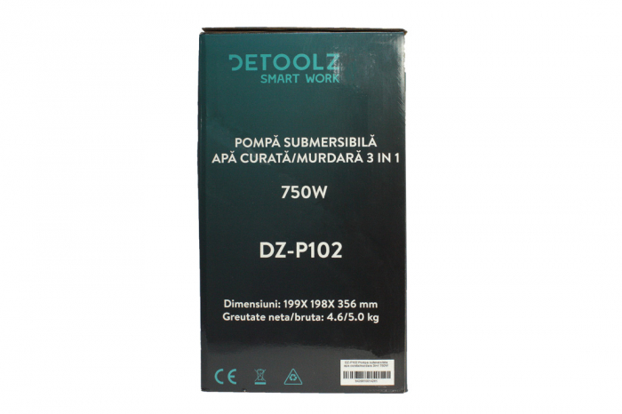 Pompa submersibila apa curata/murdara 3in1 750W, DZ-P102 DETOOLZ [13]