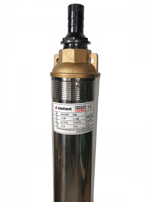 Pompa submersibila ELEFANT 3.5STM2-8, 1000 W, motor electric, debit 2.6 m3/h, inox [2]