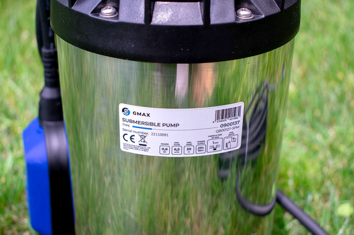 Pompa submersibila Gmax QDP, Debit 6,5 m3/h, Putere 0,8 kW, aspiratie 7 m, coloana de apa 30 m [4]