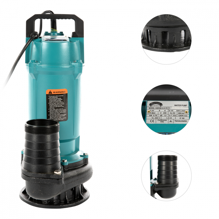 Pompa submersibila QDX30-6M 3 toli, putere 0.75 KW, debit 500 l/min, Micul Fermier GF-2052 [1]