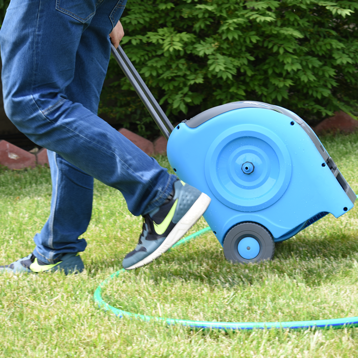 Tambur furtun Aquacraft 30 m, 1/2”, cu roți, mâner telescopic și pistol stropire 4 jeturi [4]