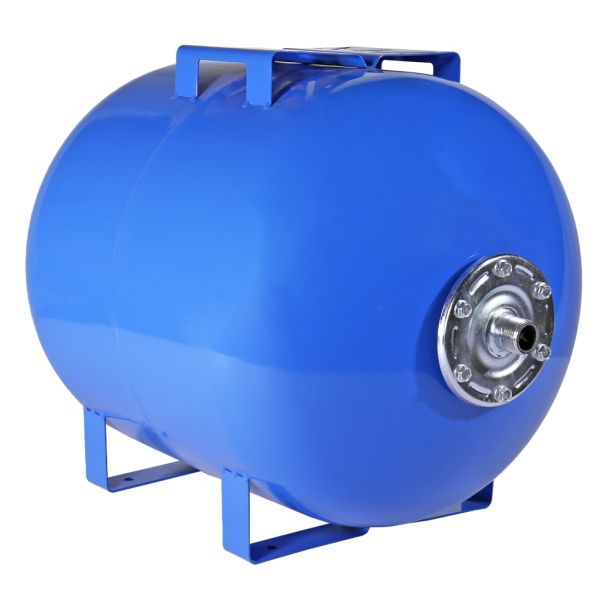 Vas de expansiune orizontal Wassertechnik WTH80HBLUE, apa rece, volum 80 l, presiune max.10 bari, cu suport [1]