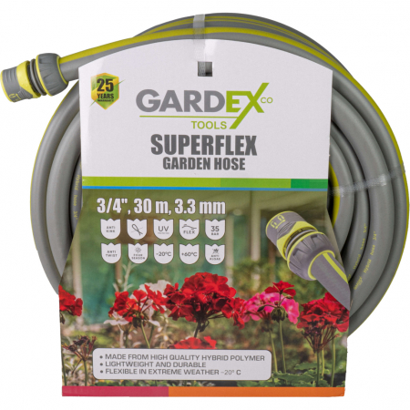 Furtune de irigat, banda de picurare și accesorii - Furtun de gradina SUPERFLEX 3/4", 30m, 3.3mm GX