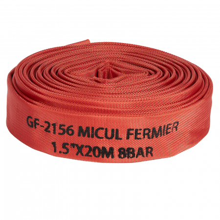 Furtune de irigat, banda de picurare și accesorii - Furtun de pompier, 1.5 toli ( 32 mm), lungime 20 m, presiune 8 bari, Micul Fermier GF-2156
