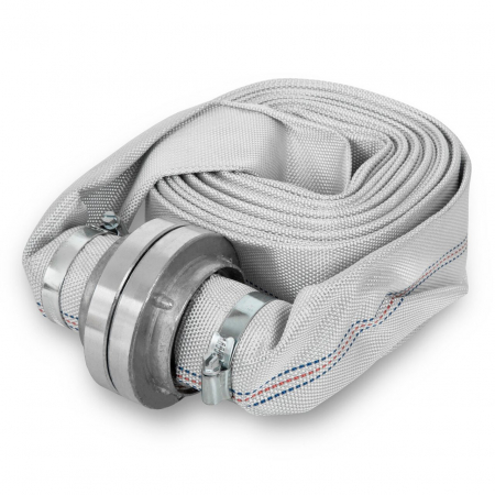 Furtune de irigat, banda de picurare și accesorii - Furtun pentru refulare TATTA TT-C2016, diametru 2 toli, rola 20m cu mufe cuplare metalice, interior si exterior acoperit cu PVC