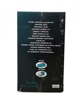 Hidrofor 0,75kW/1HP AUJET 100SS, bobinaj cupru [8]