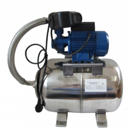 Hidrofoare - Hidrofor Booster Set cu pompa automorsanata pentru apa curata TRICOMSERV powerMAX – PK60/24, 370 W, corp fonta, debit maxim 2400L/H (2.4 mc/h), vas expansiune 24 L INOX, adancime de absortie 9 m, inal