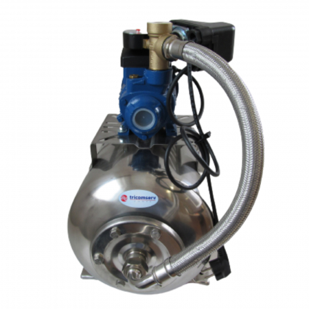 Hidrofor Booster Set cu pompa automorsanata pentru apa curata TRICOMSERV powerMAX – PK60/24, 370 W, corp fonta, debit maxim 2400L/H (2.4 mc/h), vas expansiune 24 L INOX, adancime de absortie 9 m, inal [1]