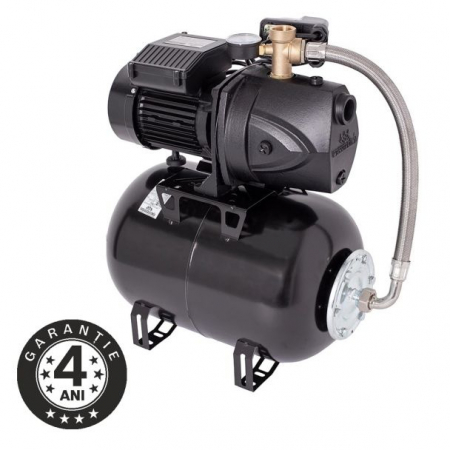 Hidrofoare - Hidrofor cu pompa autoamorsanta Wasserkonig FL497525, fonta, putere 950 W, debit 4500 l/h, inaltime refulare 49 m, vas de expansiune 24 l
