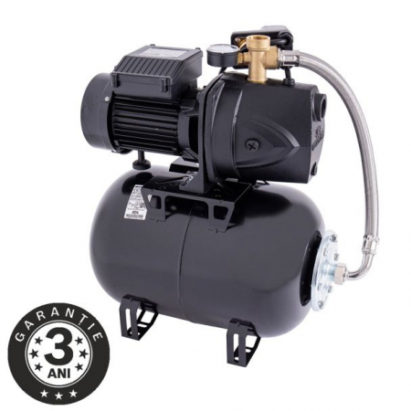 Hidrofoare - Hidrofor cu pompa autoamorsanta Wasserkonig FL498025, fonta, putere 1150 W, debit 4800 l/h, inaltime refulare 49 m, vas de expansiune 24 l