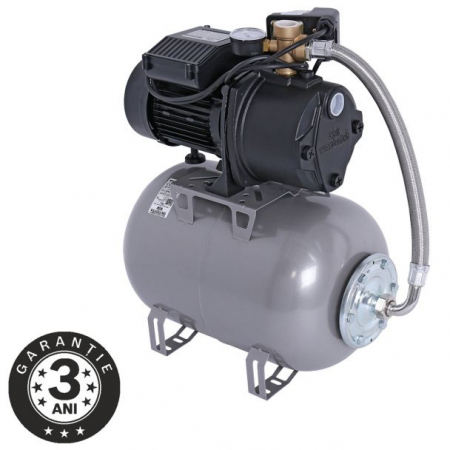 Hidrofoare - Hidrofor cu pompa autoamorsanta Wasserkonig FS536625, fonta, putere 1100 W, debit 3960 l/h, inaltime refulare 53 m, vas de expansiune 24 l