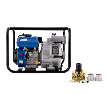 Motopompe - Motopompa apa reziduala Gmax TG30T, benzina, 3" / 80 mm, motor 170F 4T, 7 HP, 212 cm³, debit maxim 55 m³/h, inaltime refulare 28 m, aspiratie 8 m, rezervor 3.6 L, Euro 5