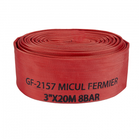 PACHET-Motopompa Micul Fermier pentru apa, diesel, 3 toli, 9,8 Cp, debit 45 mc/h, de presiune inalta, 4 timpi + Furtun pompier 3" 20m 8bar fara capete ROSU [2]