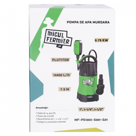 Pompa apa murdara cu plutitor, 750W, 14400l/h, 7.5m [1]