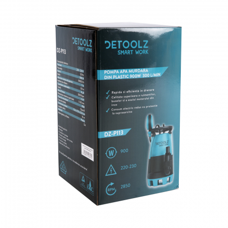 Pompa apa murdara din plastic 900W 300l/min, DZ-P113 DETOOLZ [5]